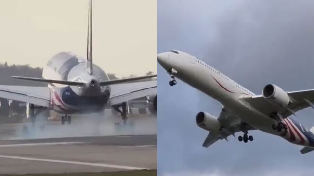 netizen tergamam lihat pendaratan kemas pesawat mas ketika taufan eunice melanda di uk