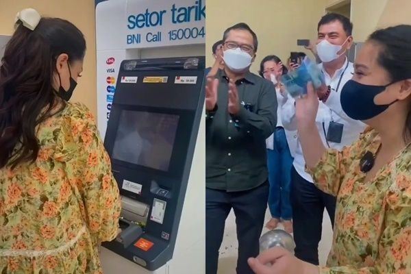 selebriti indonesia buat kejutan, beri hadiah mesin atm untuk isteri - “saya ingatkan ini prank, rupanya bukan”