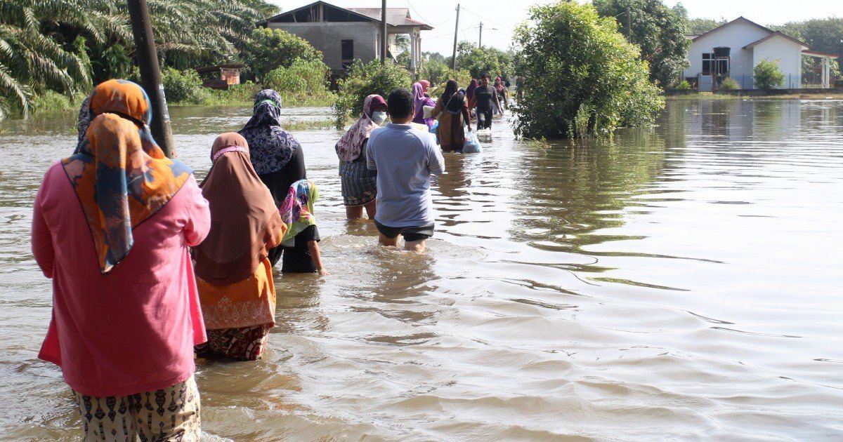 number of flood evacuees in terengganu and kelantan has risen