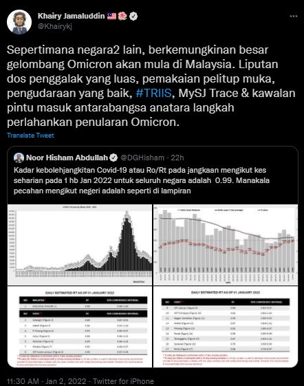 kkm tidak tolak kemungkinan gelombang omicron akan bermula di malaysia