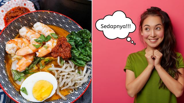 Seorang Gadis Tak Sabar Nak Nikmati Singapore Laksa