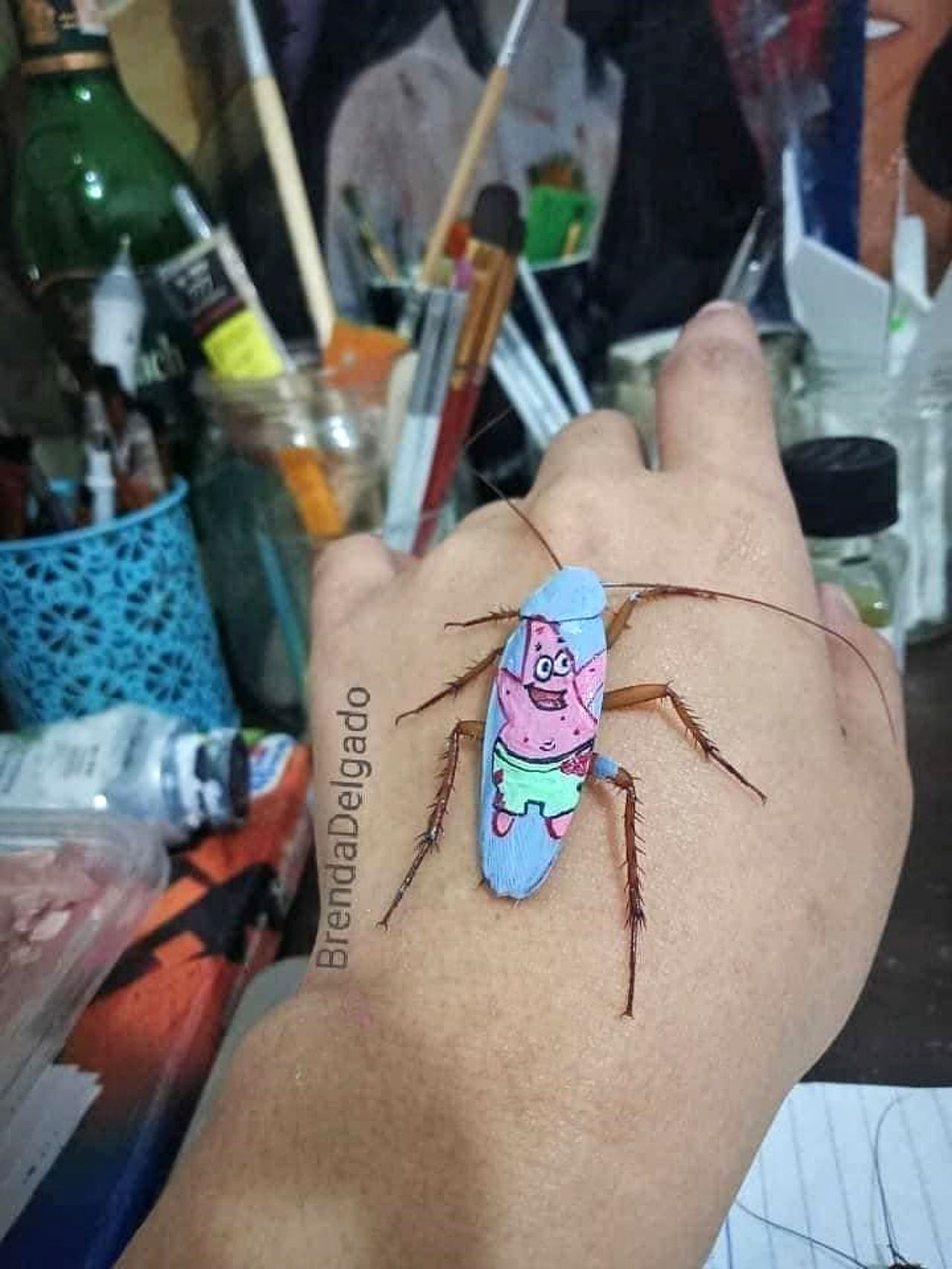 kreatif ke? wanita jadikan lipas mati tempat berkarya