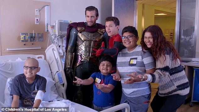 spider-man’s tom holland, zendaya & jacob batalon surprise young fan at children’s hospital over zoom 