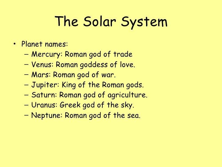 kenapa nama-nama planet dalam english tak sama dengan bm?