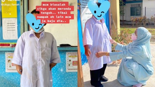 anak murid ke sekolah pakai kemeja paras lutut, cikgu sebak bila tahu kisah sebenar - “saya nampak lain bajunya, saya terus kemaskan tetapi…”