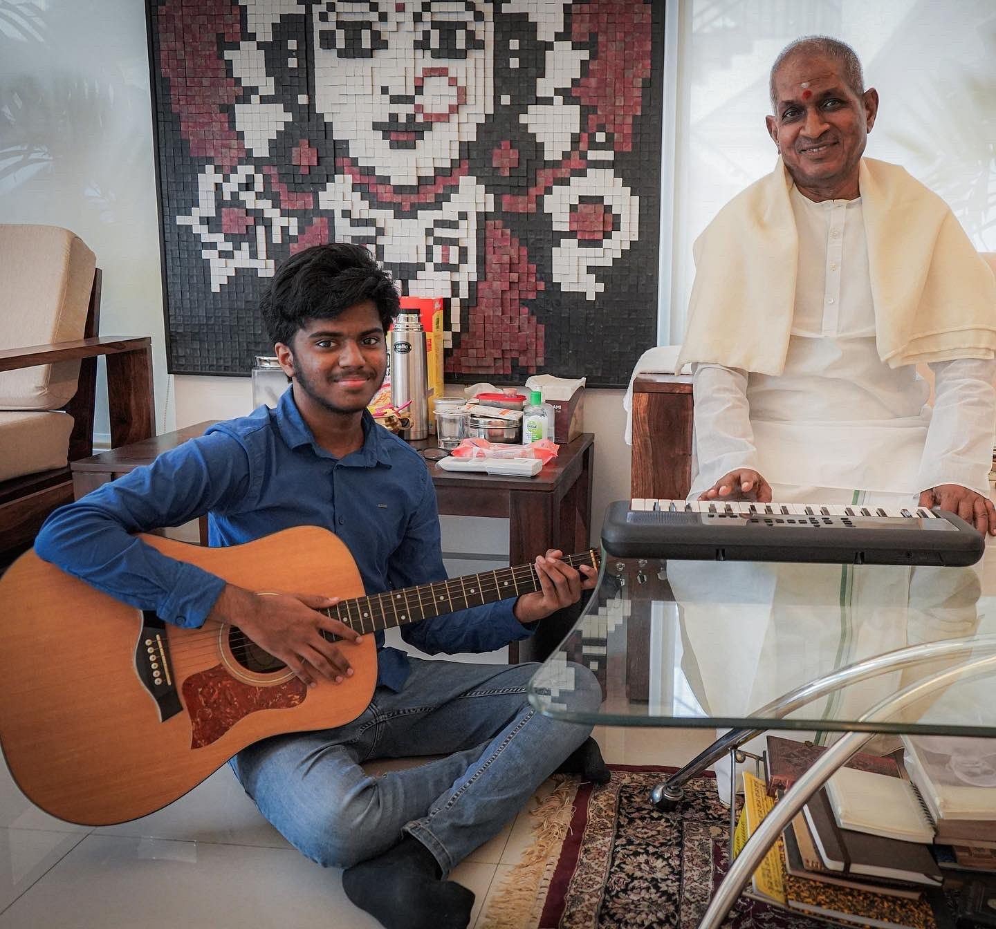 ilayaraja turns a music teacher for the very first time !