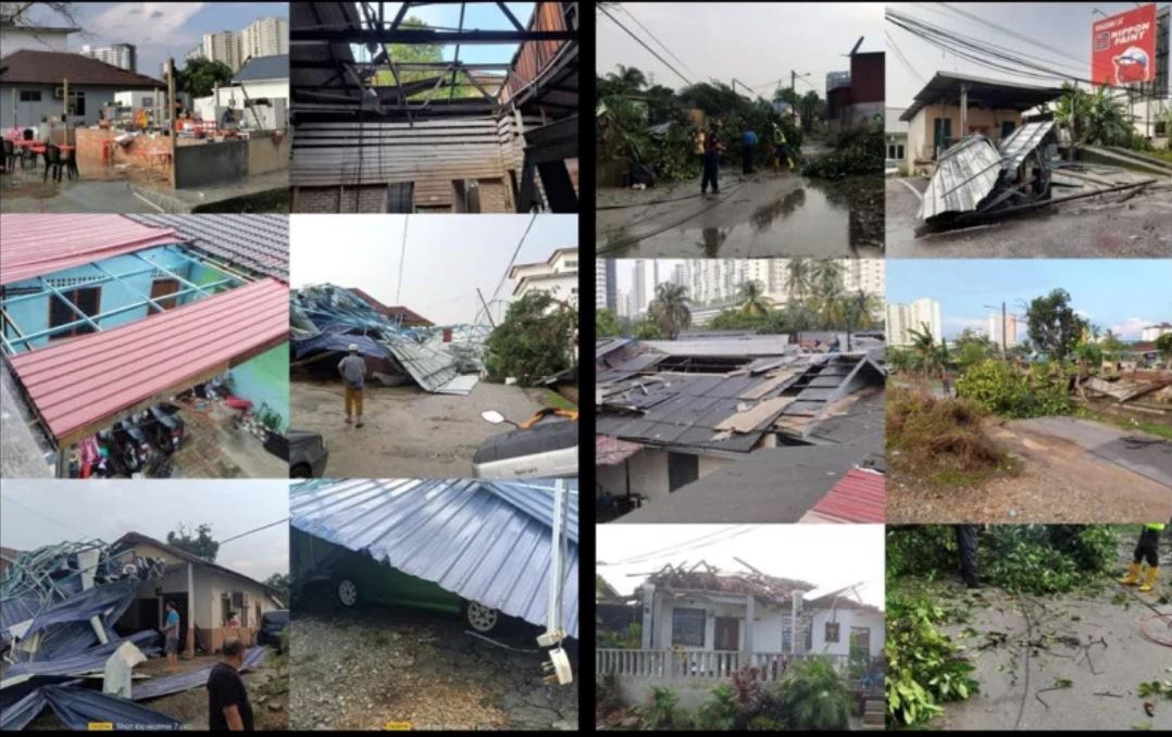 13 rumah terjejas akibat hujan lebat, ribut di shah alam