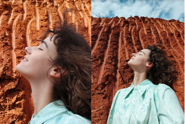 Ambil selfie dengan jarak dekat menggunakan OPPO Reno8 Pro 5G