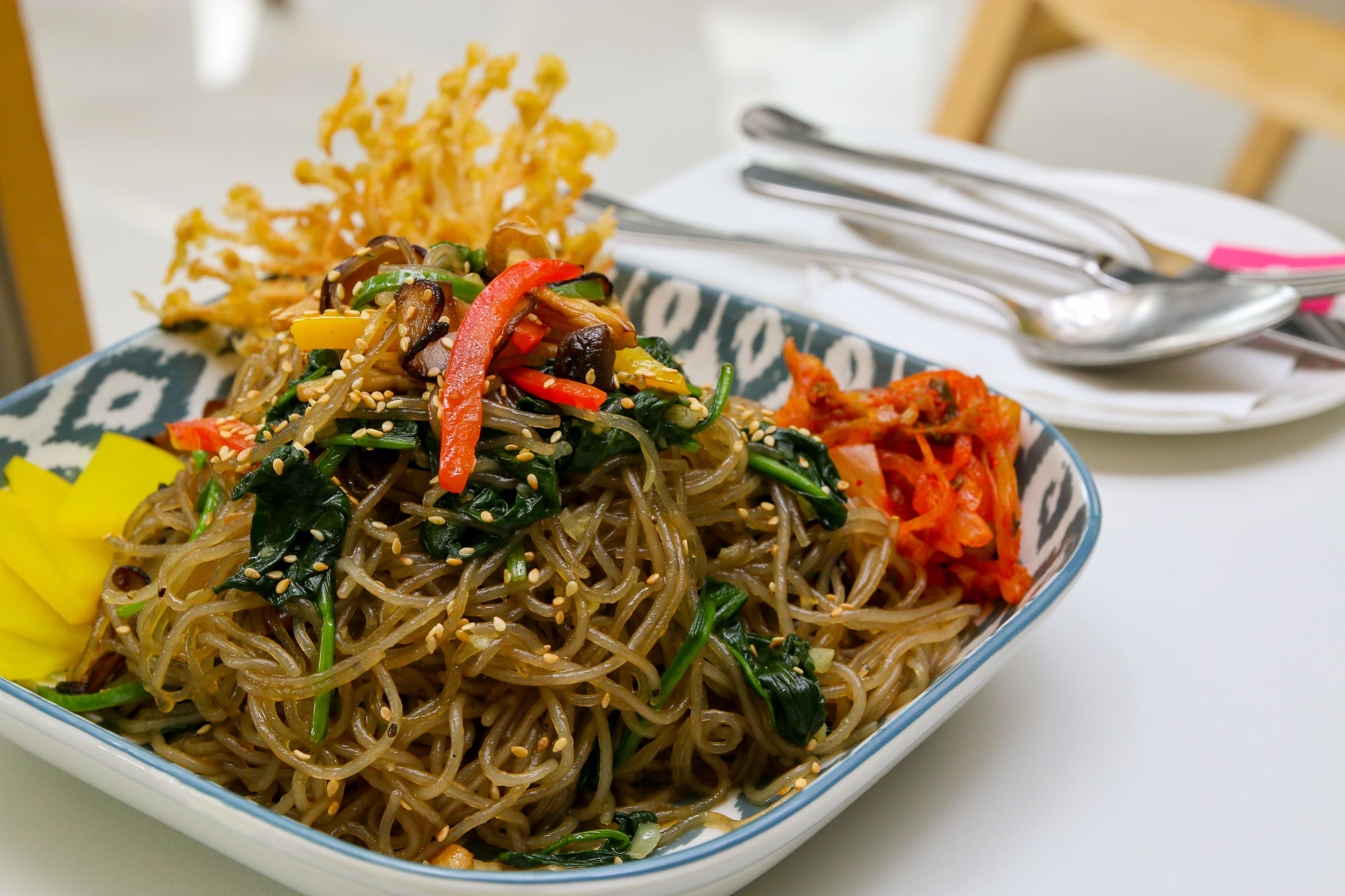 Korean Japchae noodles at WXYZ restaurant in Aloft KL Sentral