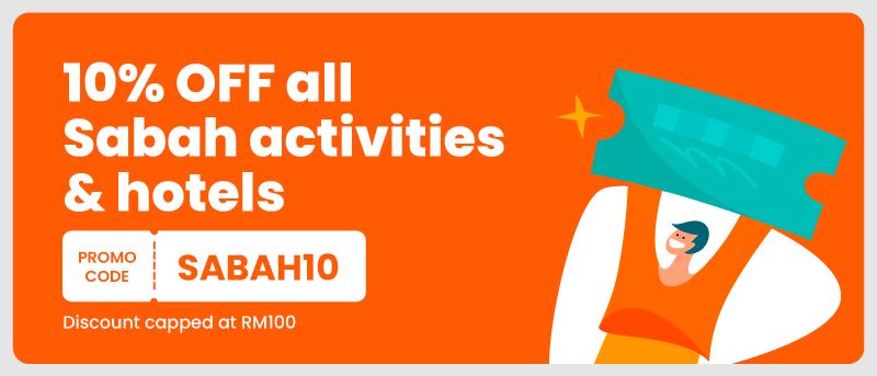 Klook travel app promotion for Sabah