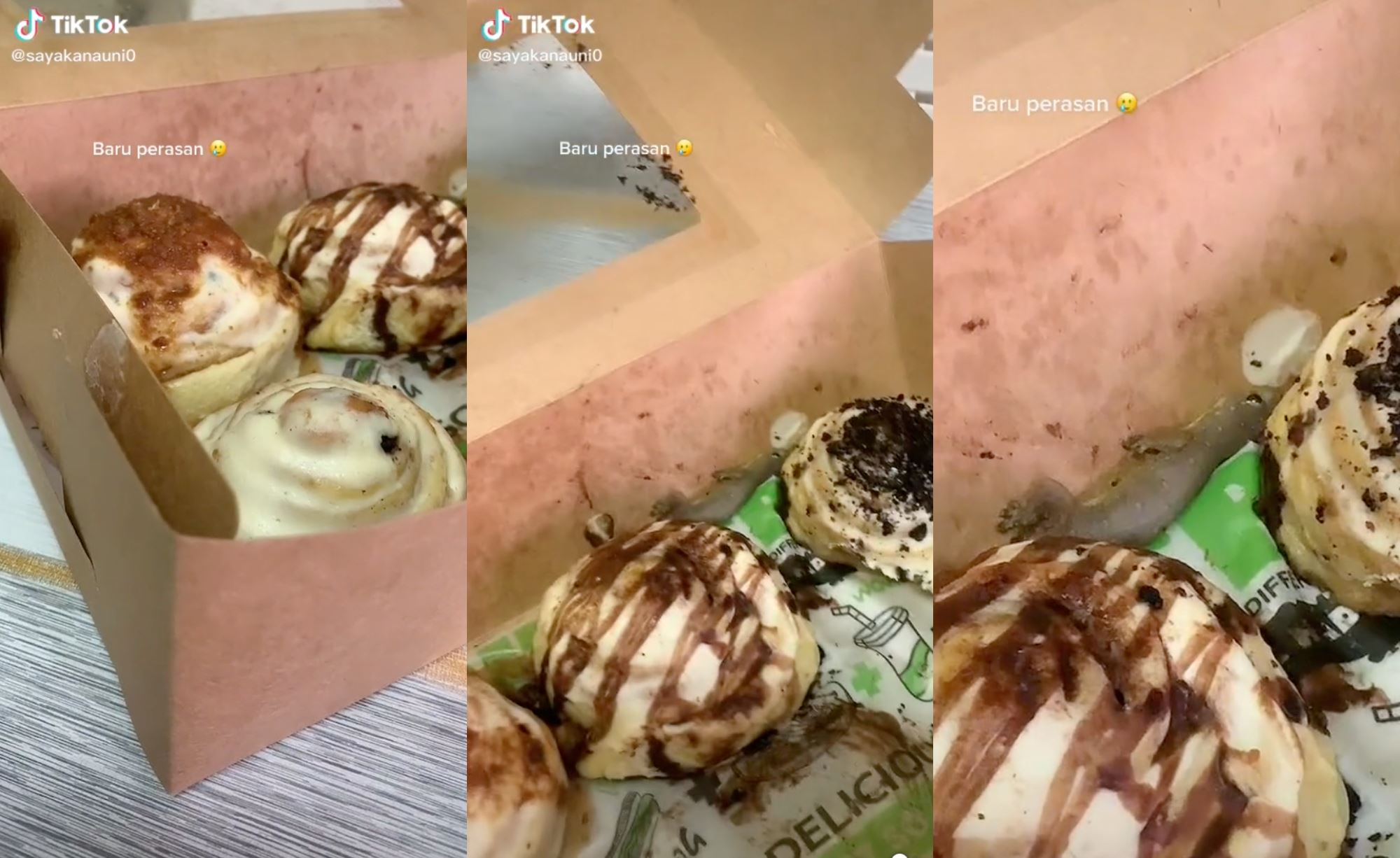 m’sian woman shares how she finds lizard in her pastries, video went viral online!