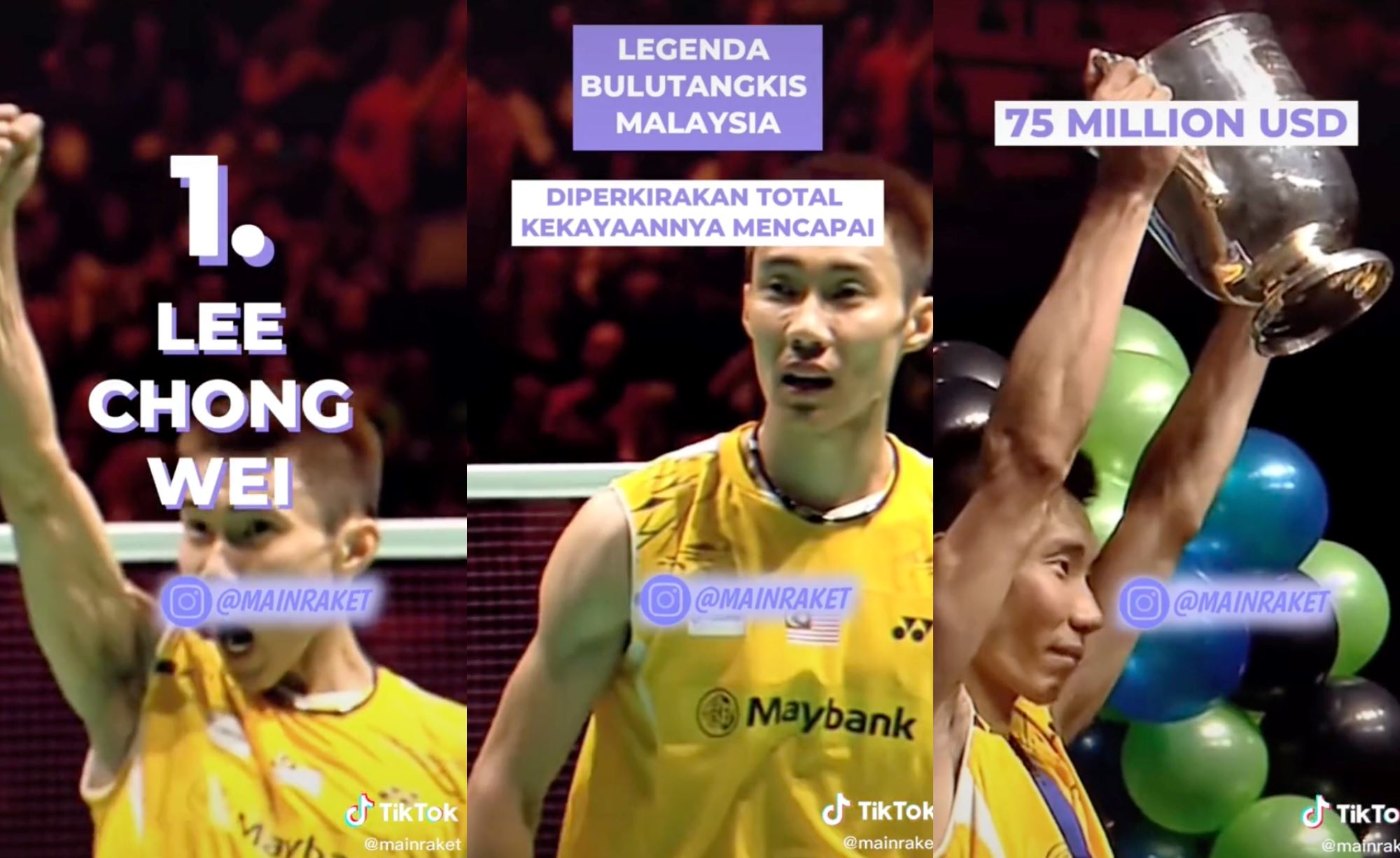 viral video lists our national hero, datuk lee chong wei as the world’s richest shuttler!
