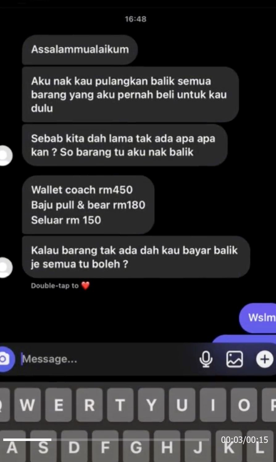 【趣闻】女子分手后追讨送出的礼物：这是我的权利！前男友漂亮回击！ 