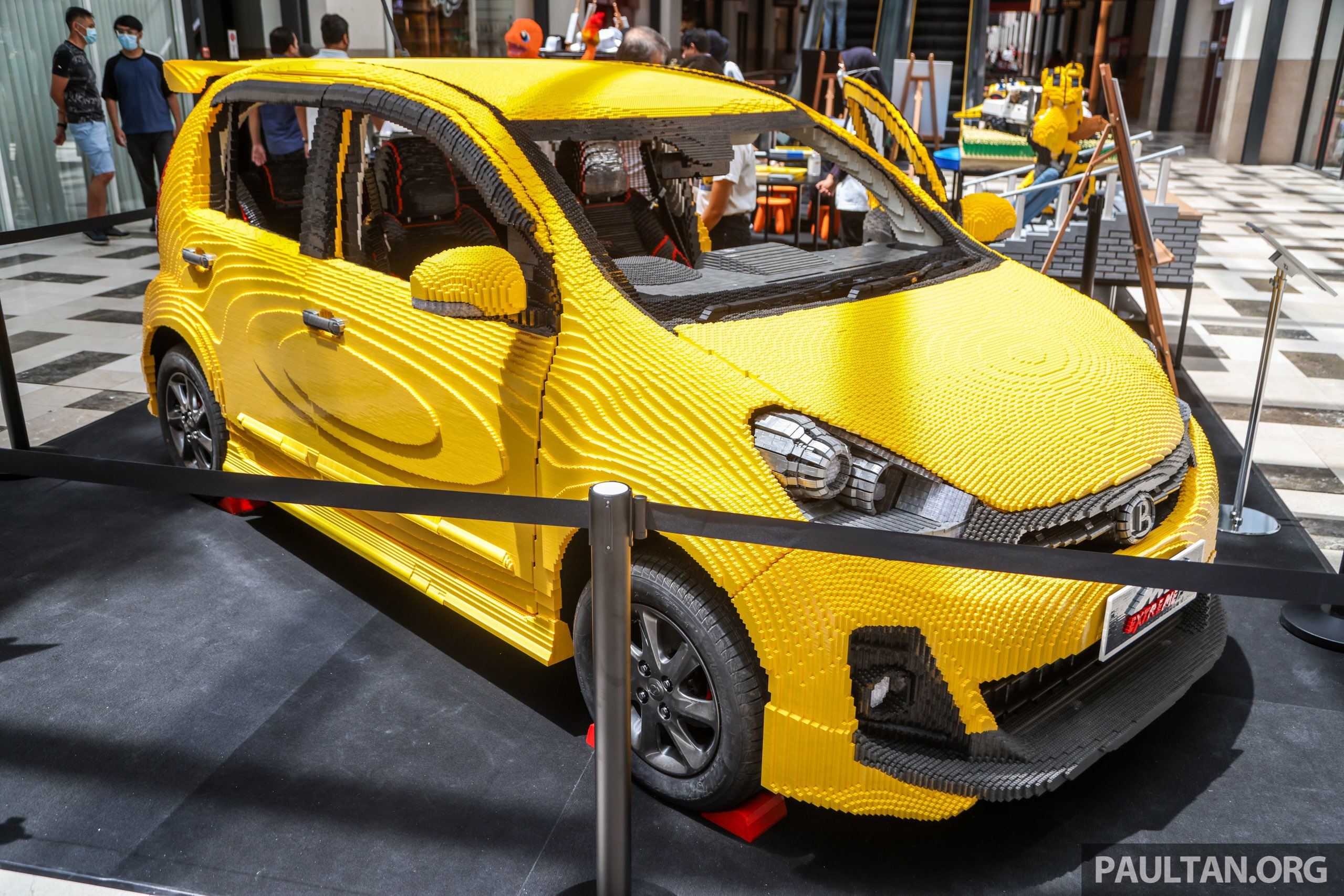 beautiful! this life-sized myvi model is made entirely out of lego bricks!