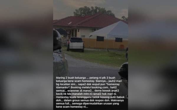 lelaki kena tipu, bayar penuh penginapan rupanya ‘homestay ghaib’?