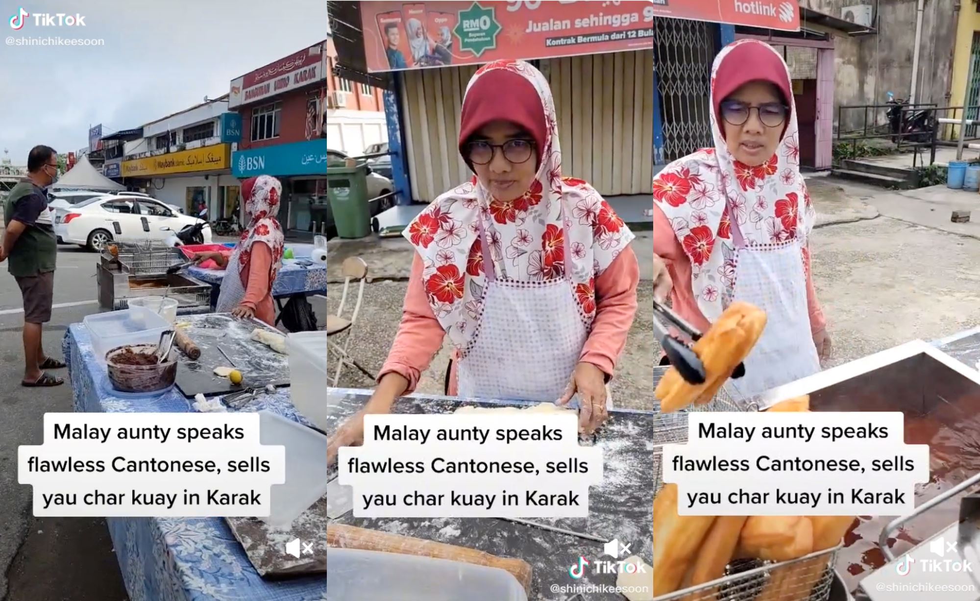 malay aunty selling char kwai went viral for speaking fluent cantonese with her customers!