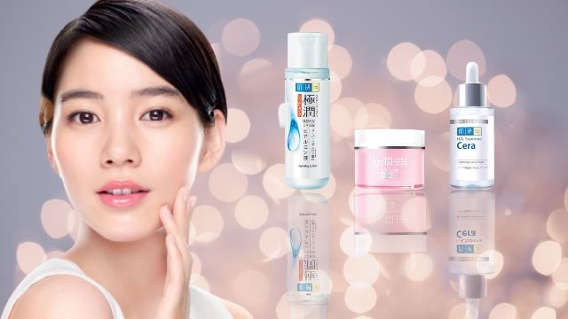 Hada Labo产品与模特