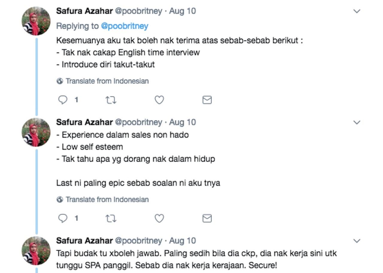 gara-gara bahasa inggeris, ramai kena reject masa interview kerja