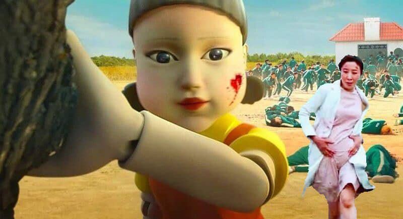 《家族荣耀》杨茜尧挺孕肚狂奔❗️网友创意p图😂变身尸杀列车、僵尸校园🧟‍♀️