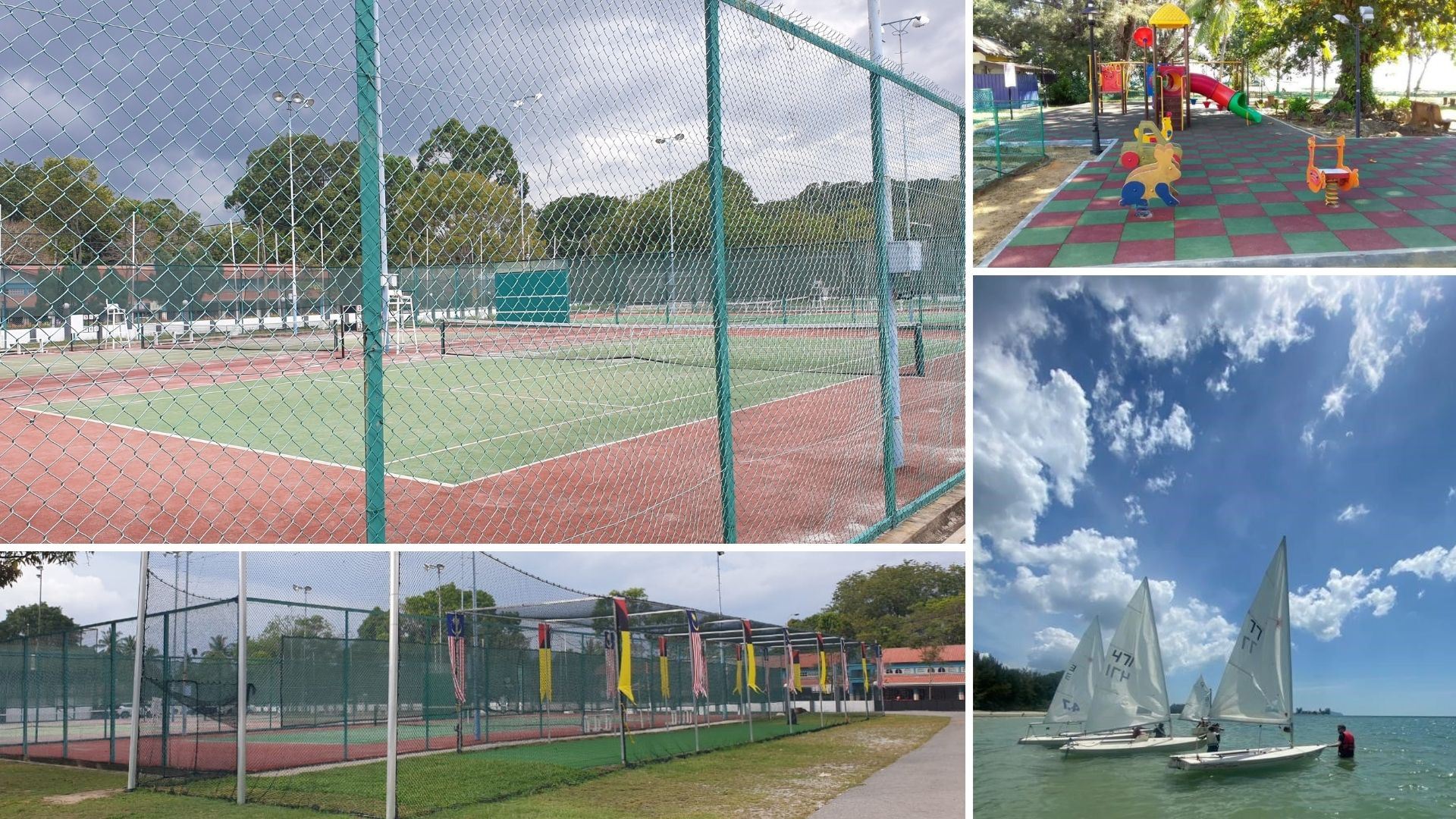 The Royal Port Dickson Yacht Club tennis court and Cricket pitch