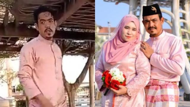 pengantin sibuk buat sesi fotografi terjun sungai selamatkan kanak-kanak oku