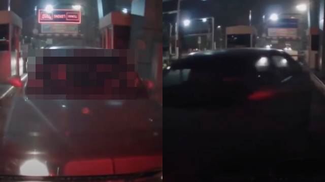 pemandu biadap mahu elak bayar tol sampai langgar kereta orang lain