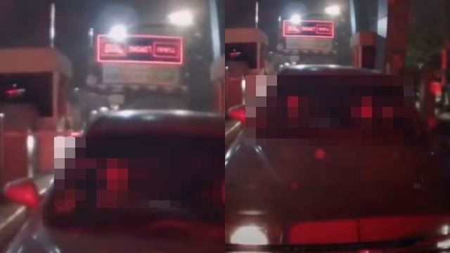 pemandu biadap mahu elak bayar tol sampai langgar kereta orang lain