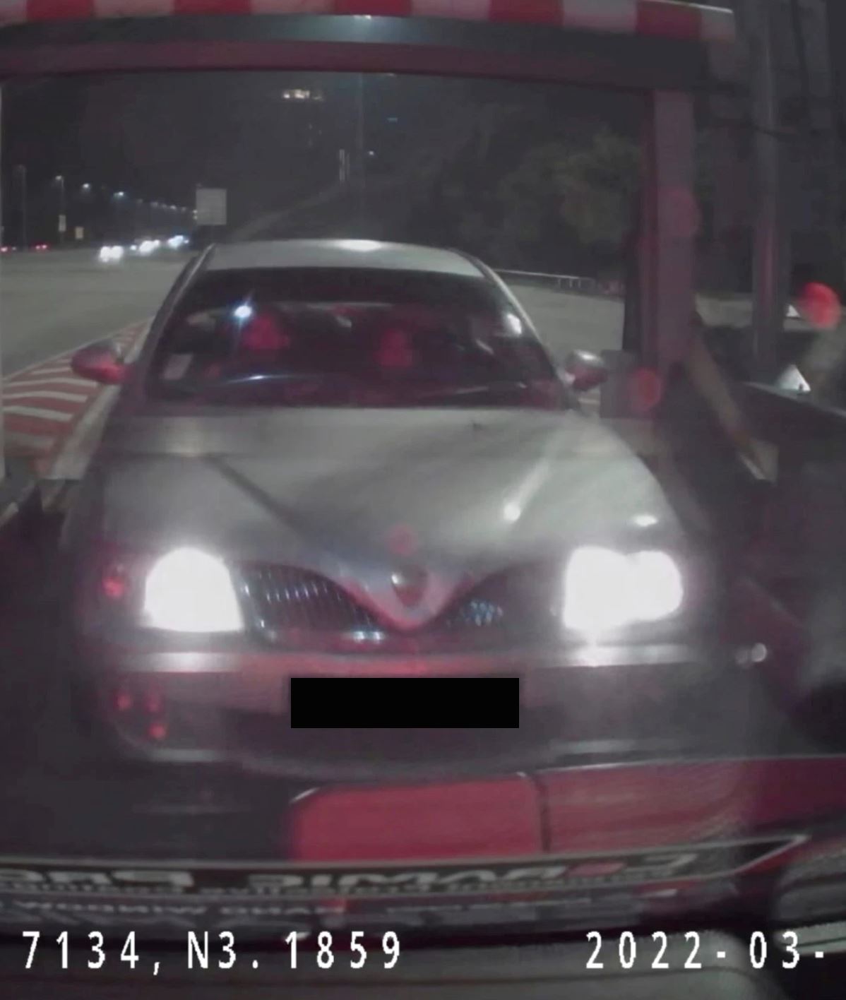 driver tries to avoid paying toll, accidentally hits front car instead