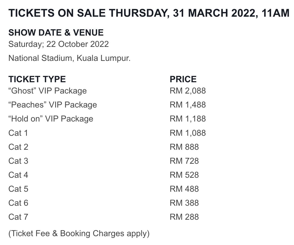 ‘beliebers’ teruja, justin bieber umum konsert jelajah dunia di malaysia! harga tiket serendah rm 288 sahaja