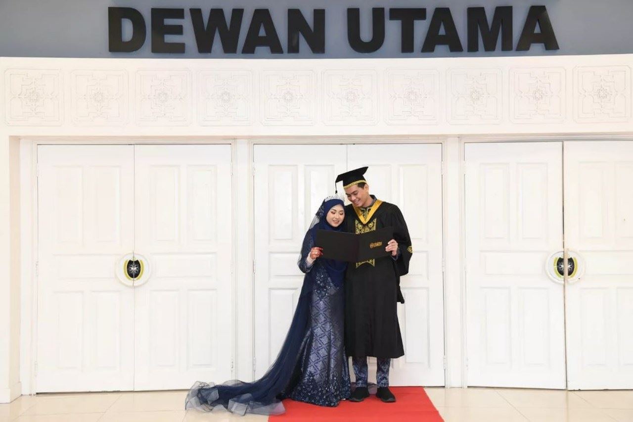 pagi bernikah, petang konvokesyen. kegembiraan berganda!