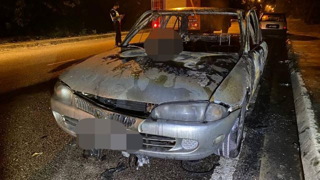 mayat rentung akibat kereta terbakar, anggota badan terputus ketika ditemui