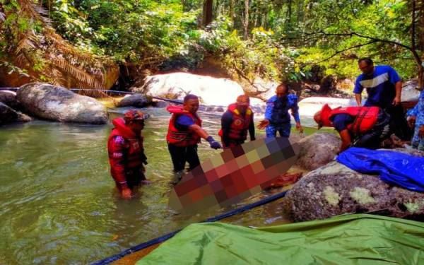 mangsa lemas di air terjun di lata hammer akhirnya ditemui pasukan penyelamat