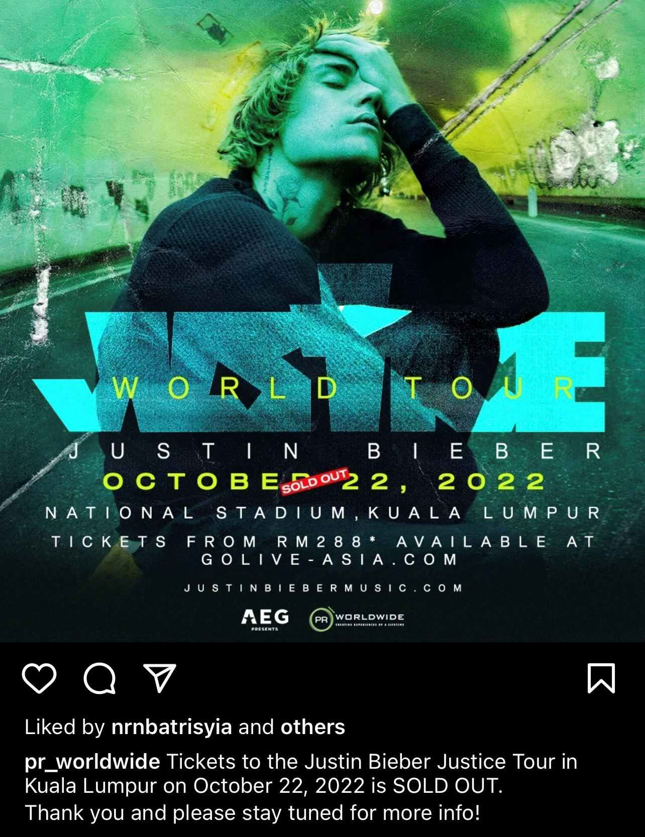 【娱乐】justin bieber大马站演唱会门票售完！部分网友付款后门票作废？！ 