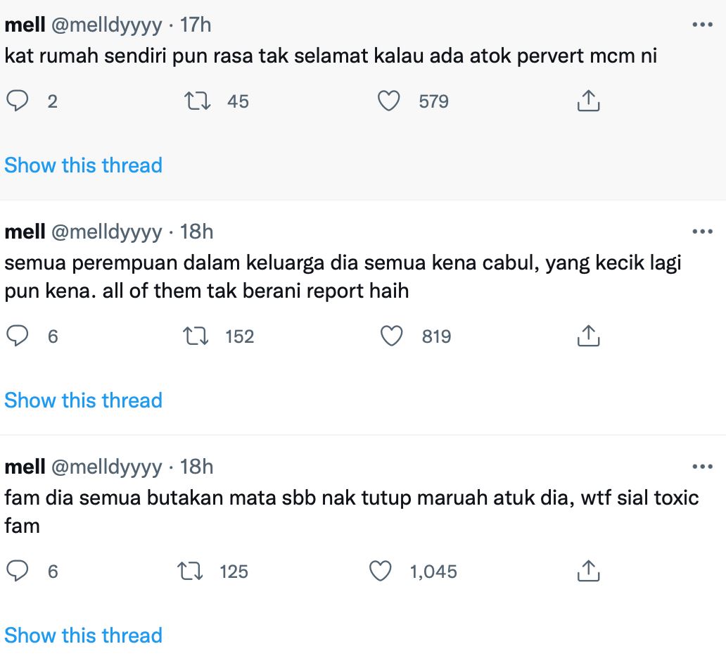 【新闻】大马女网友揭露朋友被亲爷爷偷拍裸照？！家人视若无睹称：要维护爷爷尊严！ 