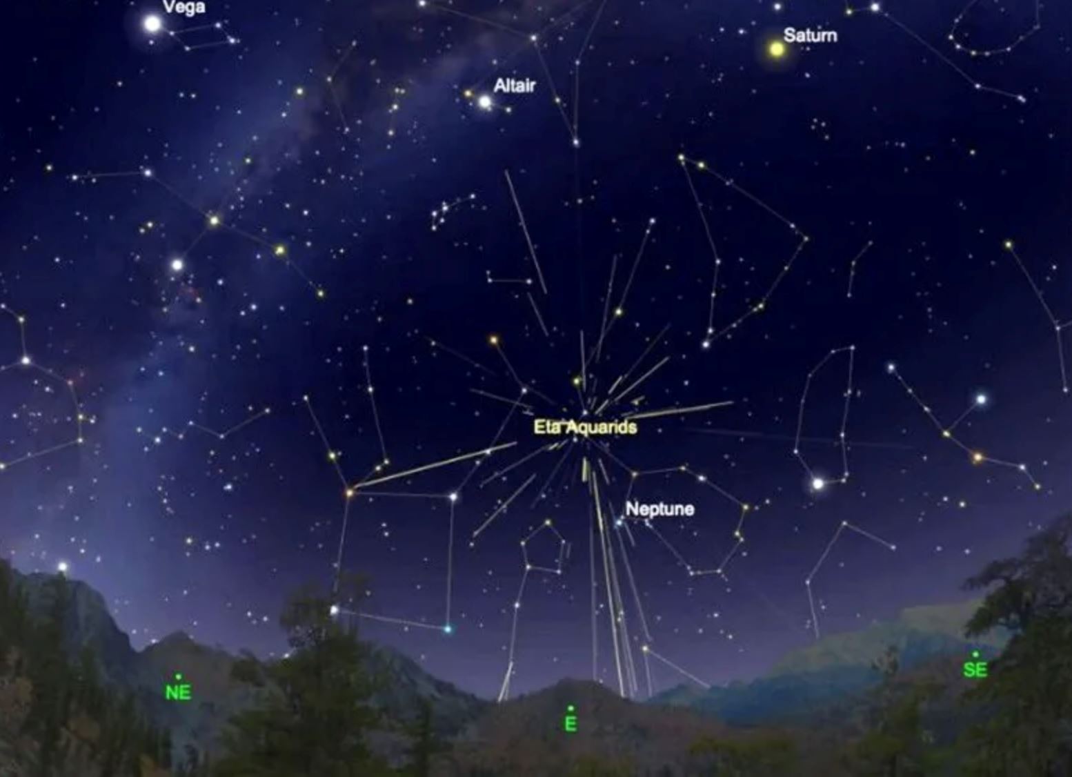 🌠马来西亚星期六凌晨有宝瓶座η流星雨❗️估计平均每小时有50颗流星😍