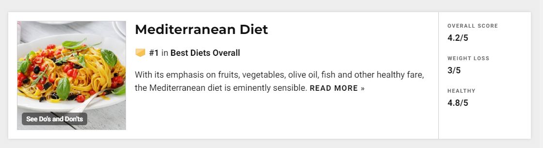 dinobat diet terbaik 2021, jom cuba ‘diet mediterranean’ untuk turunkan berat badan