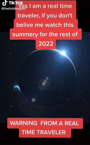 ‘pengembara masa’ beri amaran tiga kejadian besar berlaku 2022