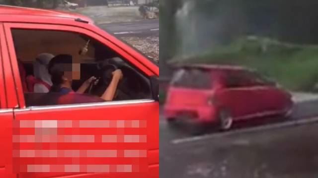 pasangan suami isteri serah diri, kesal kongsi video anak berusia 10 tahun pandu kereta