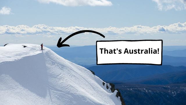 The Australian Alps see more snow than the Swiss Alps