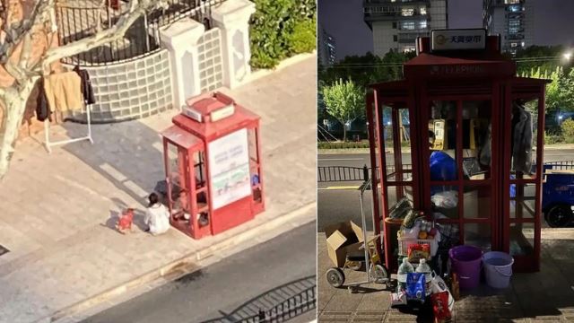 wanita tinggal di pondok telefon lebih sebulan akibat perintah berkurung di shanghai