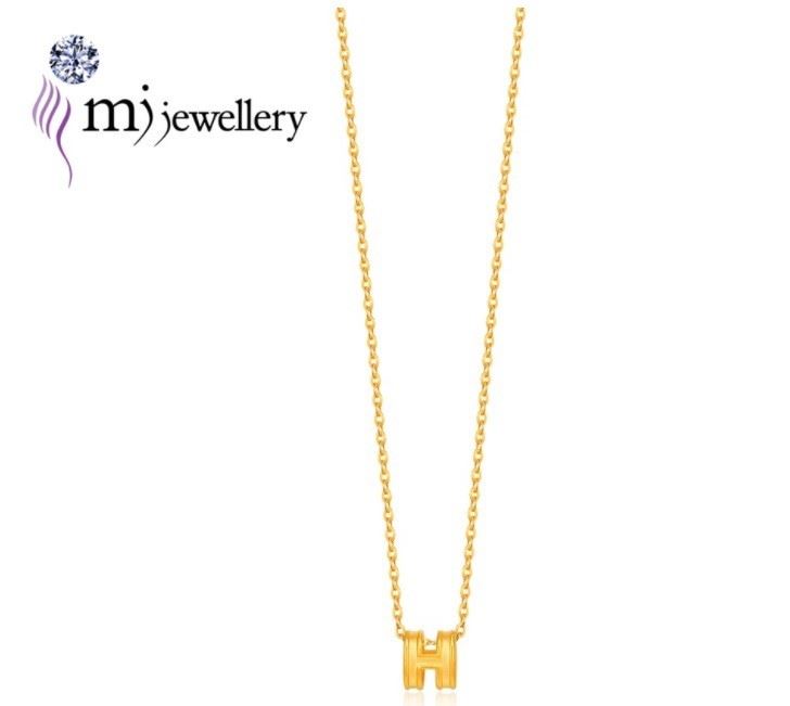 MJ Jewellery 999.9 Pure Gold Mini H Charm