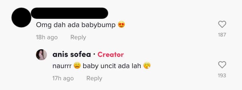 netizen nampak macam ‘baby bump’, ini jawapan isteri haqiem rusli