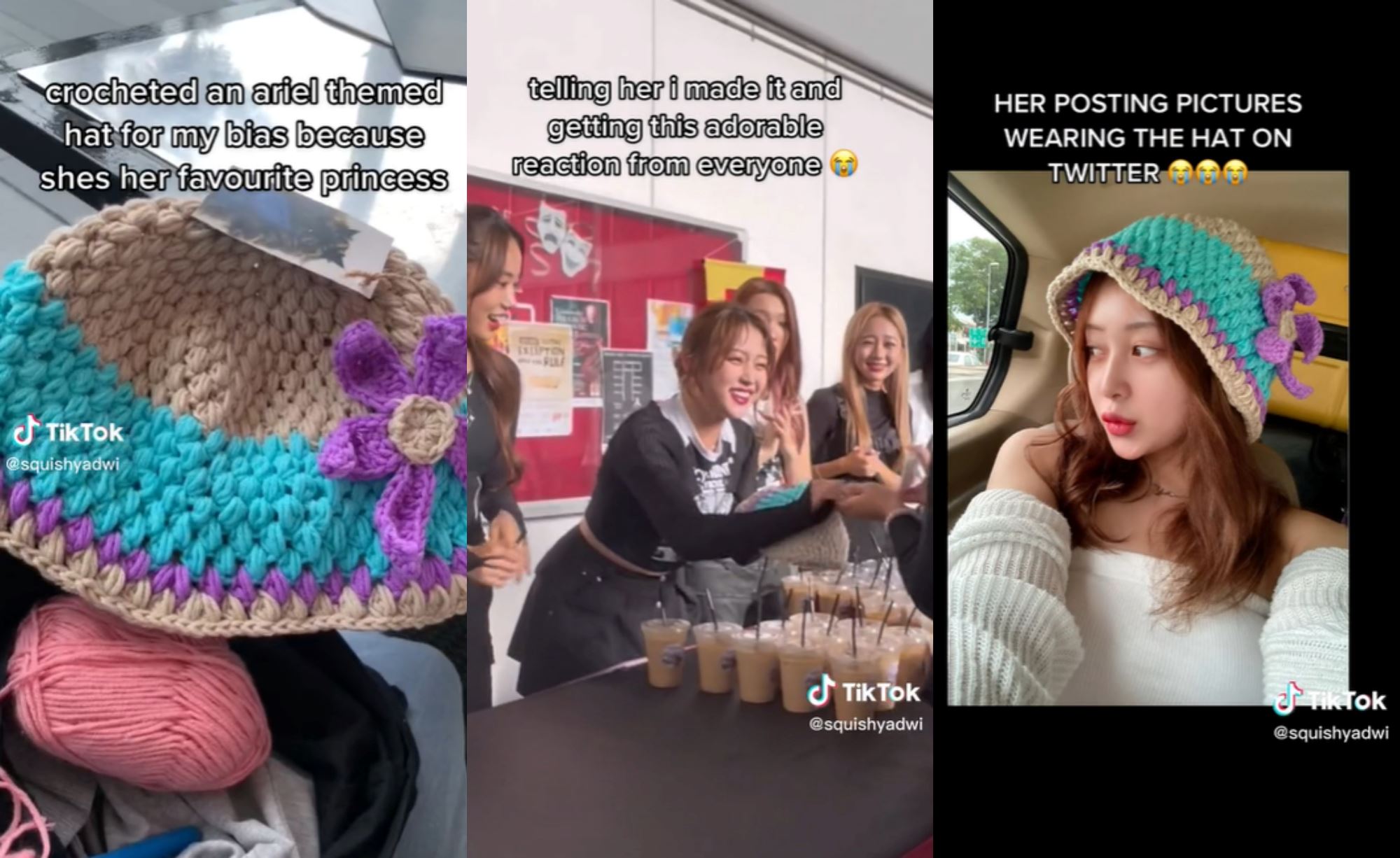 m’sian woman crochets hat for k-pop singer, yoona who later shares it on bugaboo’s twitter