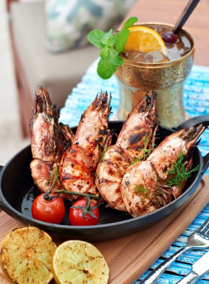 Pantai Grill’s grilled shrimps