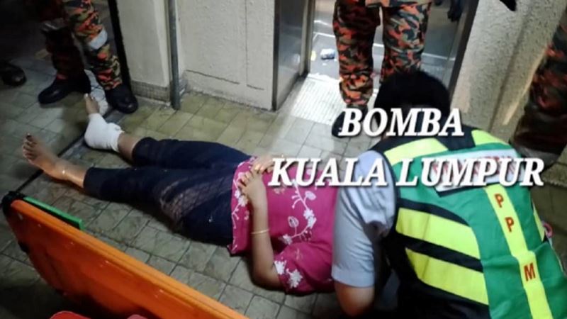 two people suffered broken legs after condominium lift in kl plunges 8 floors