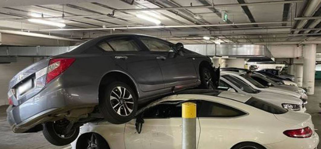 73-year-old woman mistook gas pedal with the brake pedal, ended up on top of another car