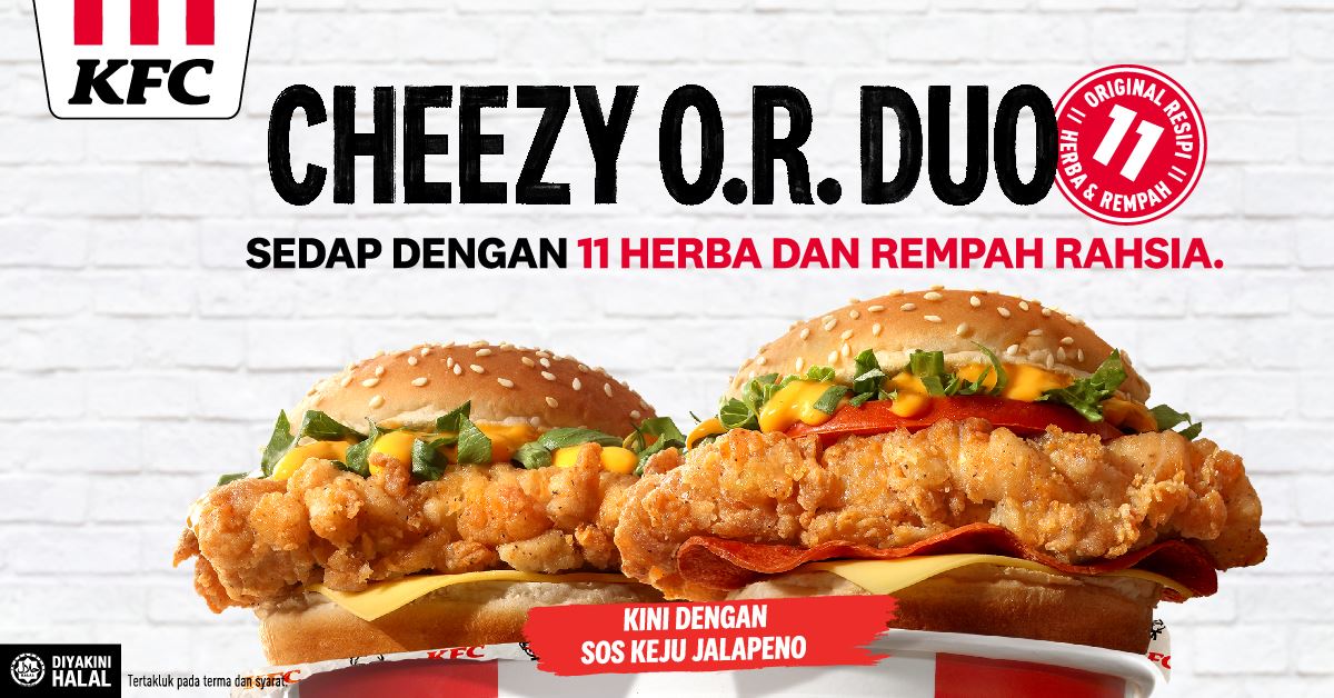 Burger ayam KFC terbaru, Cheezy O.R.