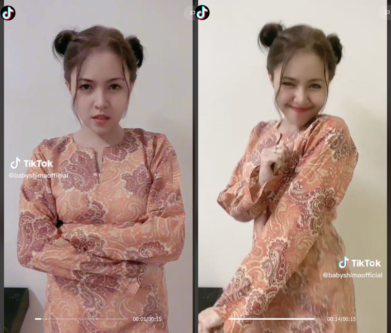 manis berbaju kurung, video baby shima menari sopan raih pujian ramai