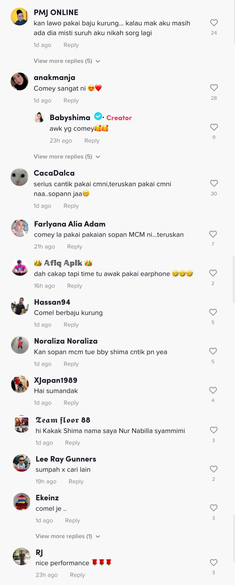 manis berbaju kurung, video baby shima menari sopan raih pujian ramai