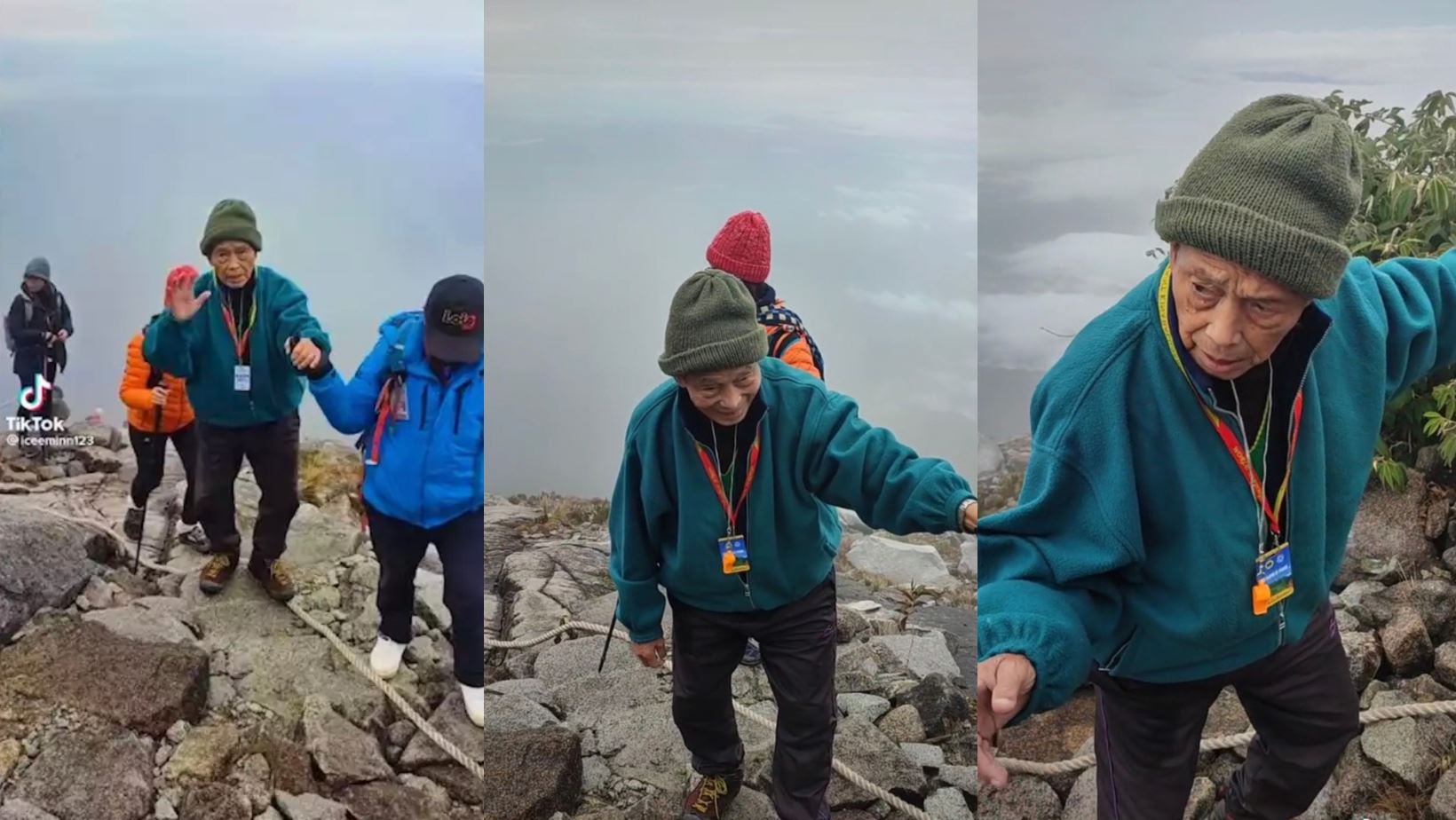 video of 90-year-old man climbing mount kinabalu went viral online!